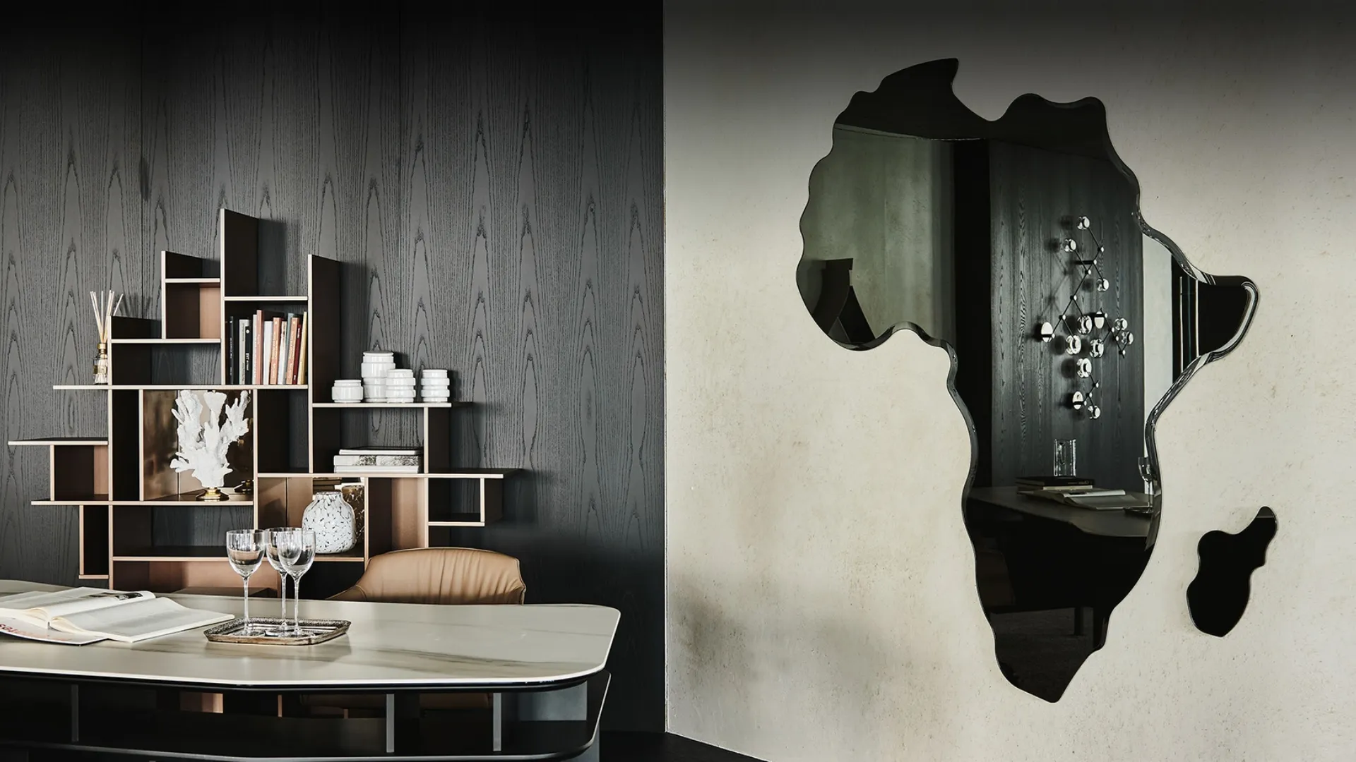 Specchio da parete in cristallo Africa Magnum di Cattelan Italia