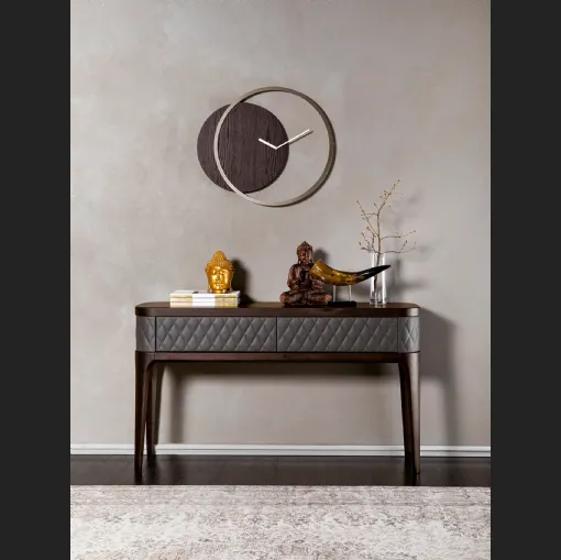 Orologio analogico di design in legno e metallo Circle di Tonin Casa