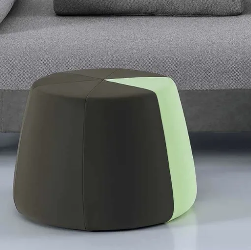 Pouf Joker Spicchio in tessuto con colore in contrasto di Deas