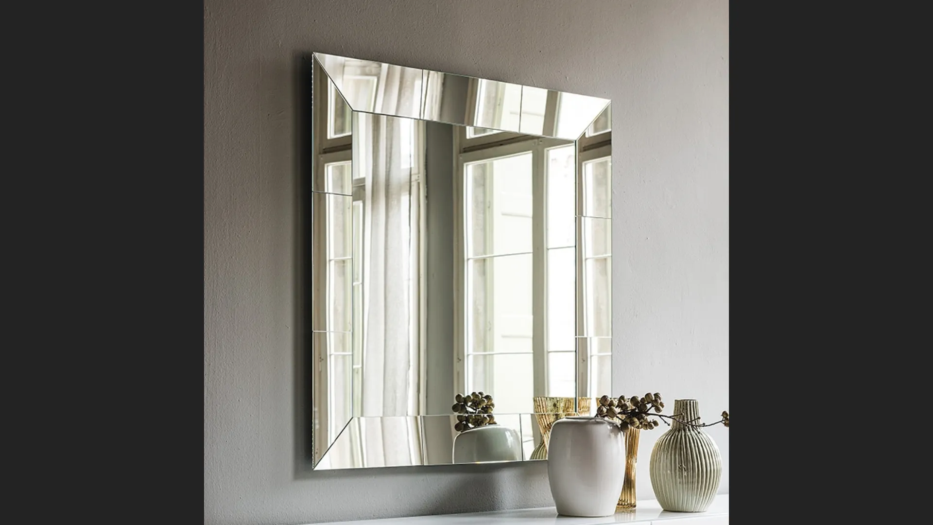 Specchio quadrato con cornice specchiata Regal di Cattelan Italia
