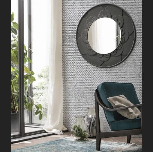 Specchiera Flower con cornice in poliuretano verniciato di Target Point