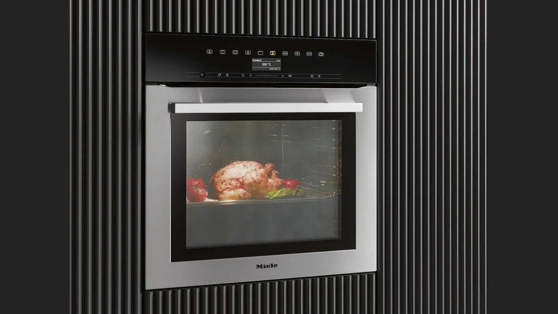 Forno H7364BP in acciao inox con sonda termometrica ed illuminazione Led di Miele