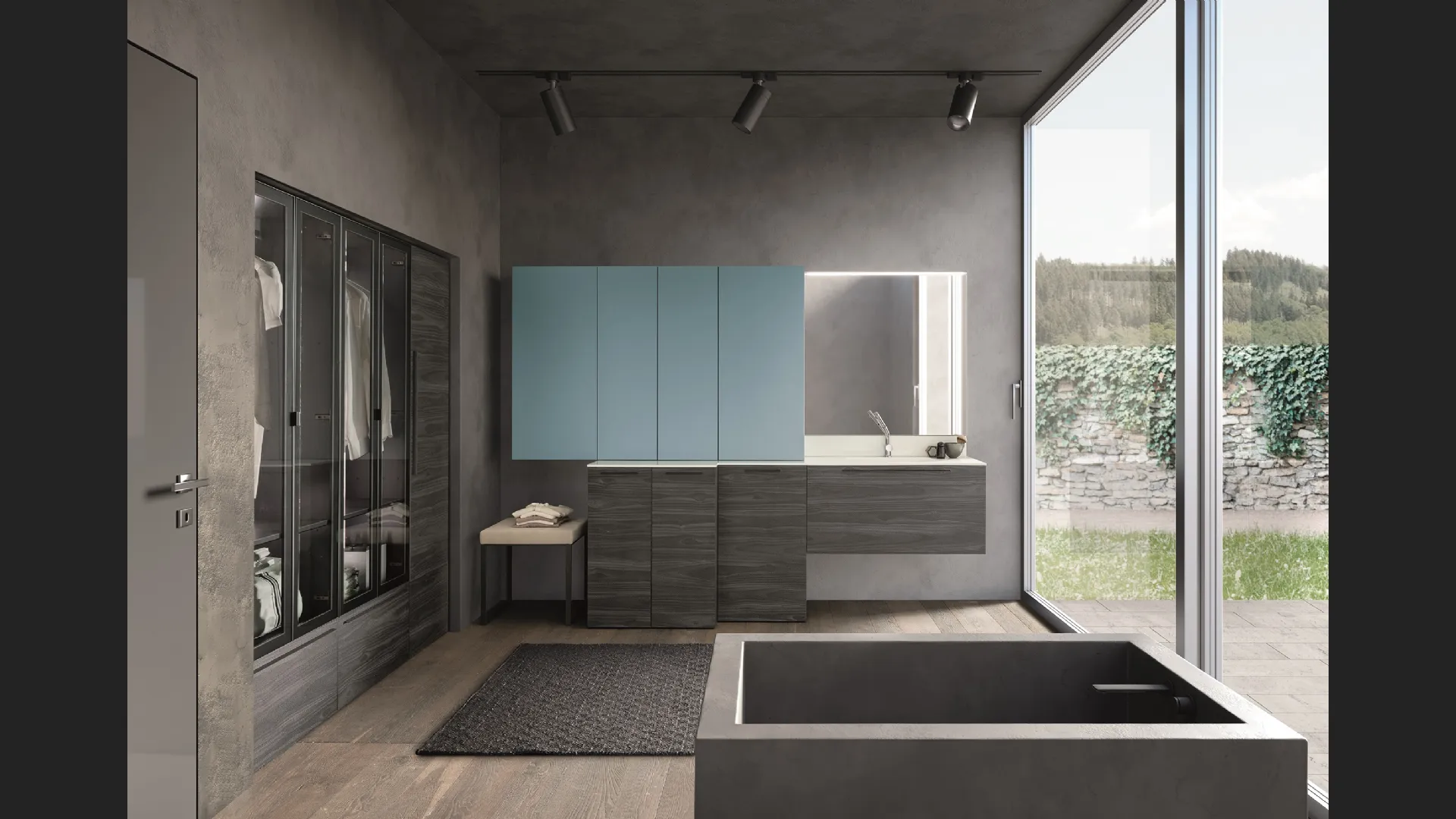 Mobile da Bagno in melaminico e laccato Laundry 01 di Archeda