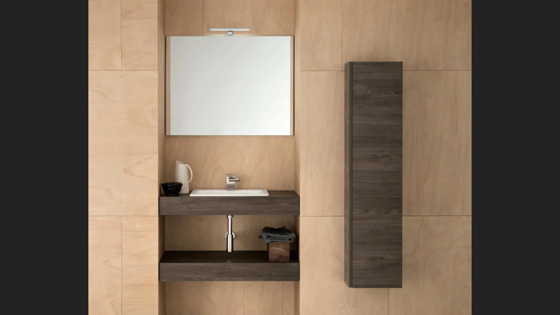 Mobile da Bagno in legno eastwood con lavabo in ceramica UPDATE UP019 di Compab