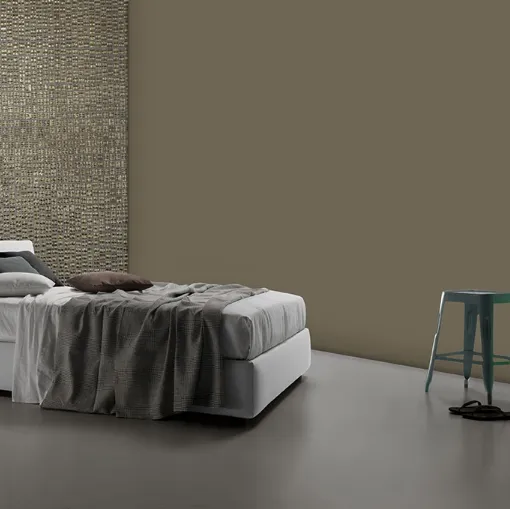 Letto matrimoniale imbottito con contenitore Nuovo Bacco Ring 28 di Excò