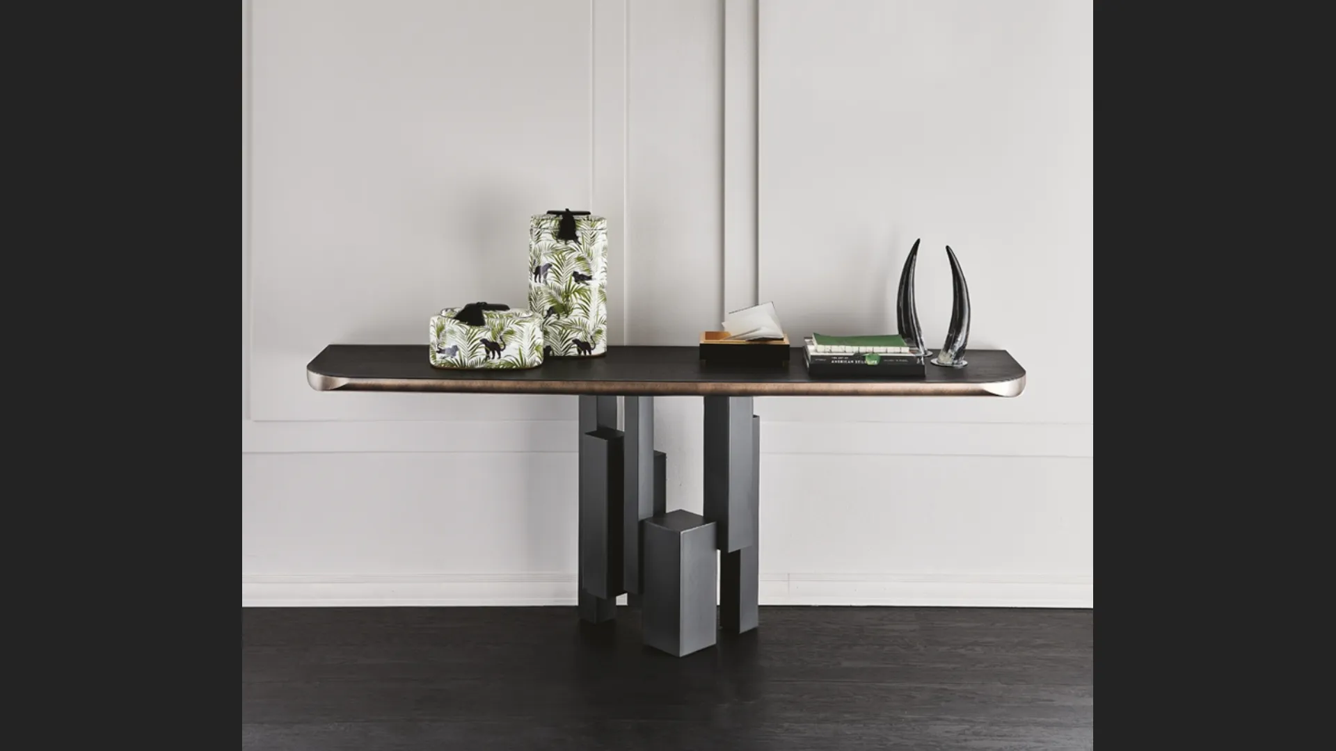 Consolle con piano in legno con bordo arrotondato Skyline Wood-C di Cattelan Italia