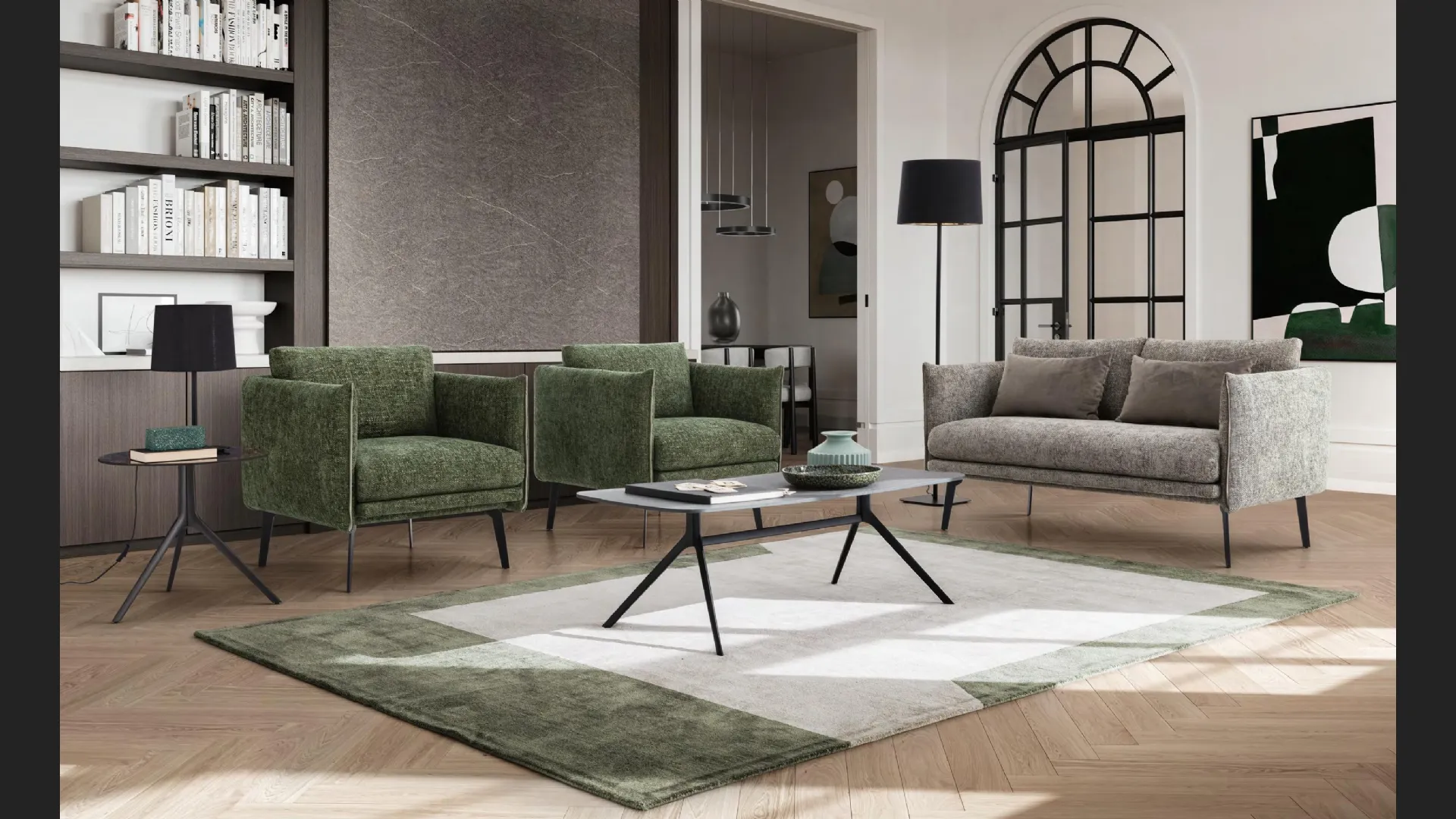 Divano a due posti in tessuto Boon Loveseat di Le Comfort