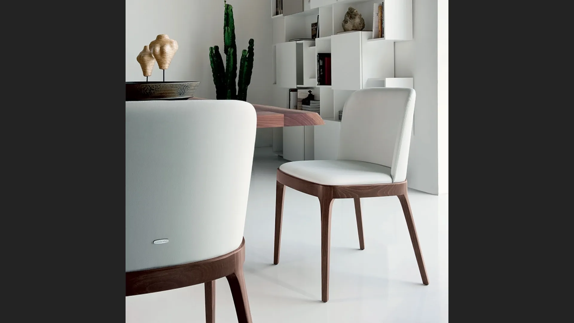Sedia in pelle senza braccioli Magda di Cattelan Italia