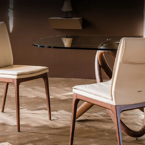 Sedia in tessuto con struttura in legno Sofia di Cattelan Italia