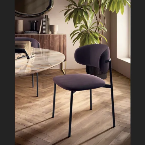 Sedia in nappa Cleo de Di Lazzaro