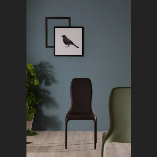 Sedia di design Lisetta con seduta in poliuretano schiumato di Tonin Casa