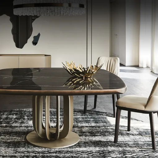 Tavolo in ceramica con piano quadrato con angoli smussati Soho Keramic Premium di Cattelan Italia